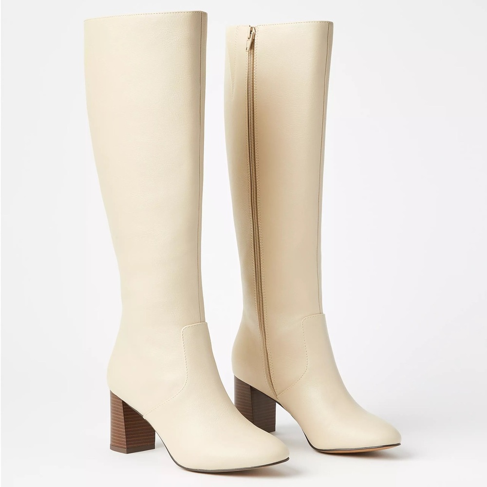 Loft Women’s Heeled Tall Boots in Dusty Bone Size 8.5 - Picture 4 of 4